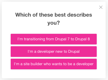Question set for RightCTA