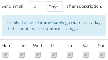 ConvertKit days settings